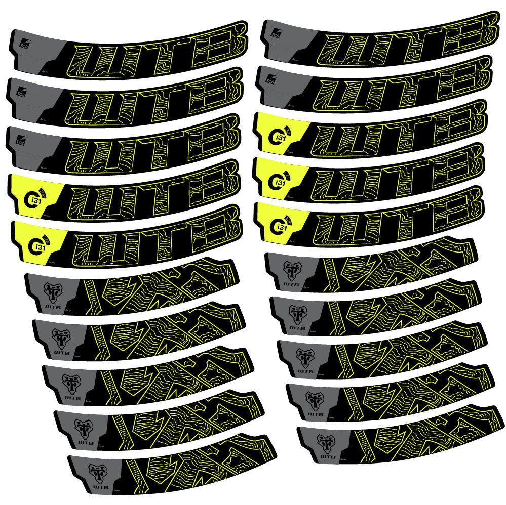 Autocollant WTB Ci31 Carbon, Roues VTT 29, Autocollant Vélo vinyle