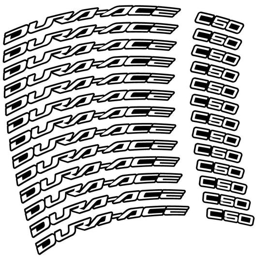 Autocollant Shimano Dura-Ace C50 Carbon 2022, Roues Route 50mm, Autocollant vélo vinyle