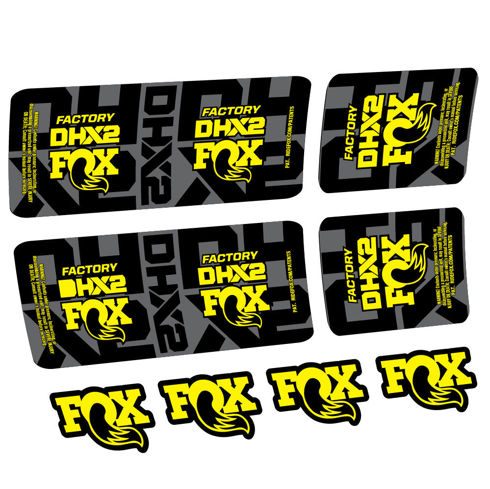 Autocollant Fox DHX2 Factory, Amortisseur, Autocollant vélo vinyle