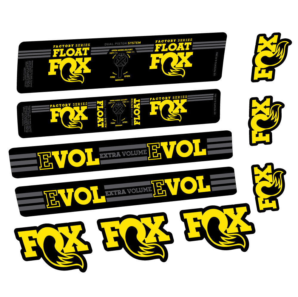Autocollant Fox Float DPS Factory, Amortisseur, Autocollant vélo vinyle