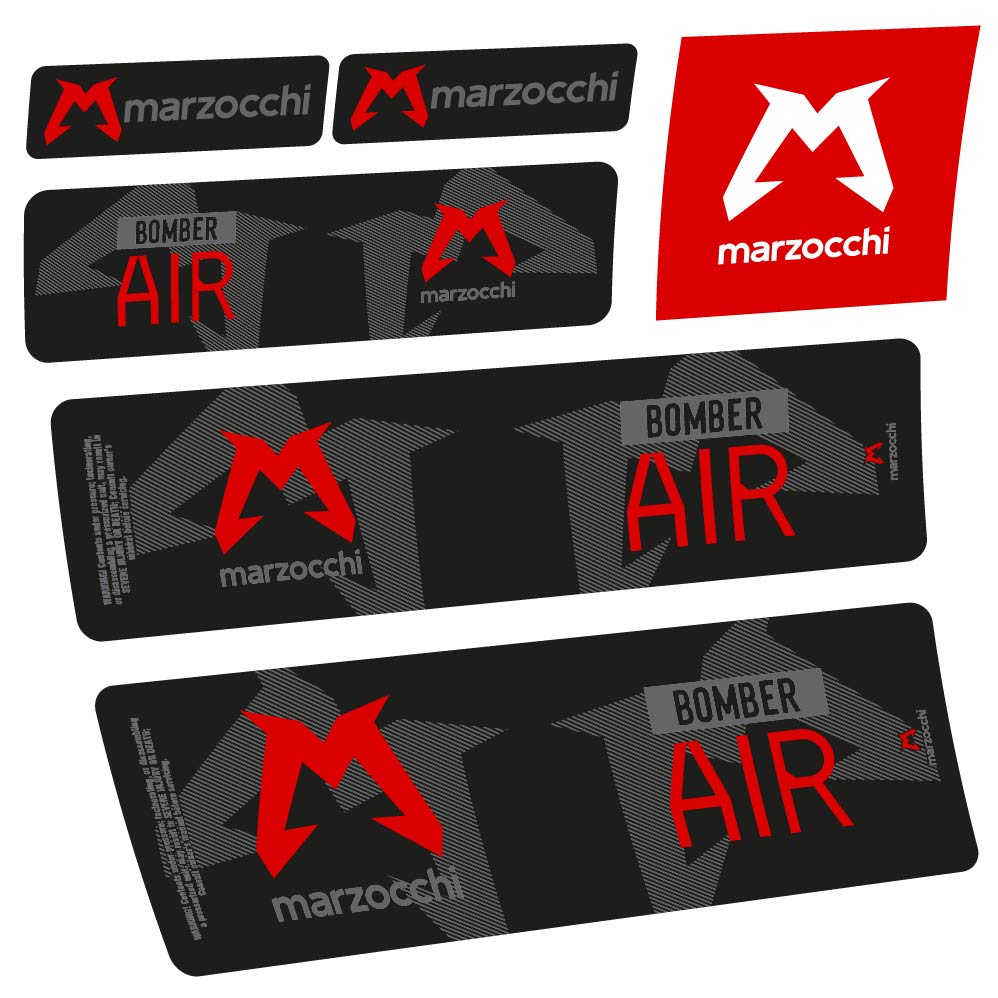 Autocollant Marzocchi Bomber Air 2023-2024, Amortisseur, Autocollant Vélo vinyle
