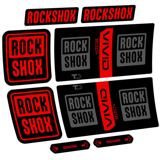 Autocollant RockShox Vivid Coil Select Plus, Shock Absorber, Autocollant vélo vinyle