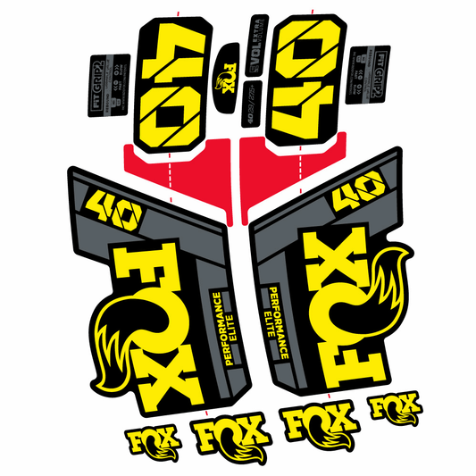 Autocollant FOX 40 Performance Elite 2022, Fourche 29, Autocollant Vélo vinyle
