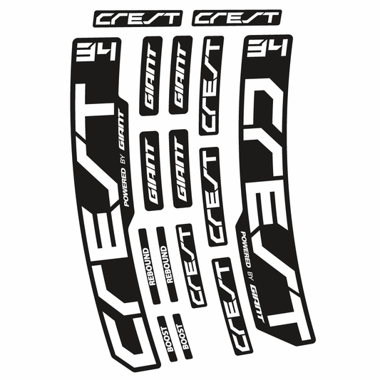 Autocollant Giant Crest 34 RCL, Fourche 29, Autocollant Vélo vinyle
