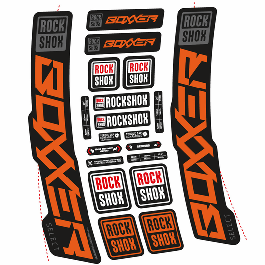Autocollant Rock Shox Boxxer Select 2021, Fourche 29, Autocollant Vélo vinyle