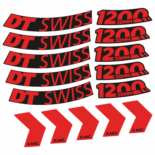 Autocollant DT Swiss XMC 1200 Spine 30, Roues VTT 29, Autocollant Vélo vinyle