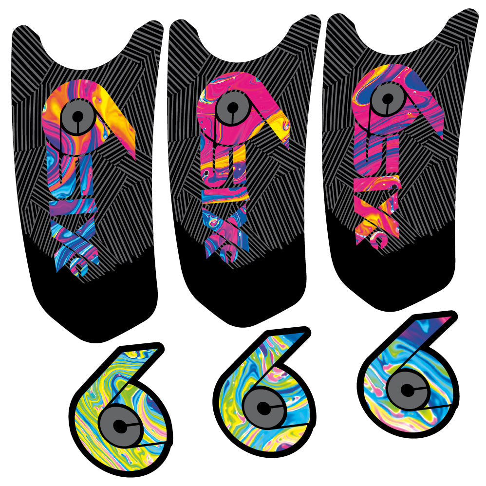 Autocollant RaceFace SixC Cinch, Pédalier, Vélo vinyle autocollant