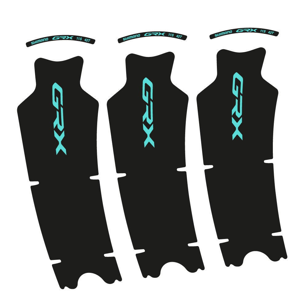 Autocollant Shimano GRX 11S 42T, Pédalier, Vélo vinyle autocollant