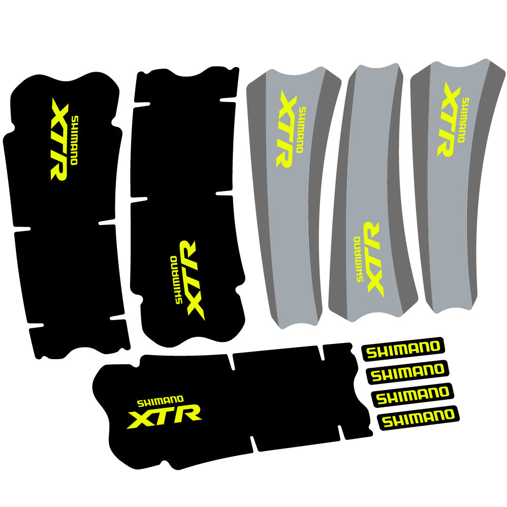 Autocollant Shimano XTR M970, Pédalier, Vélo vinyle autocollant