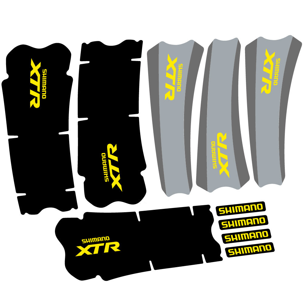 Autocollant Shimano XTR M970, Pédalier, Vélo vinyle autocollant