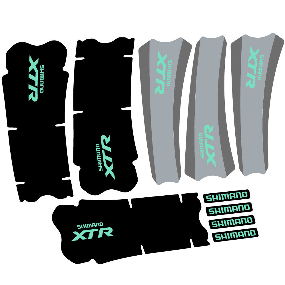 Autocollant Shimano XTR M970, Pédalier, Vélo vinyle autocollant