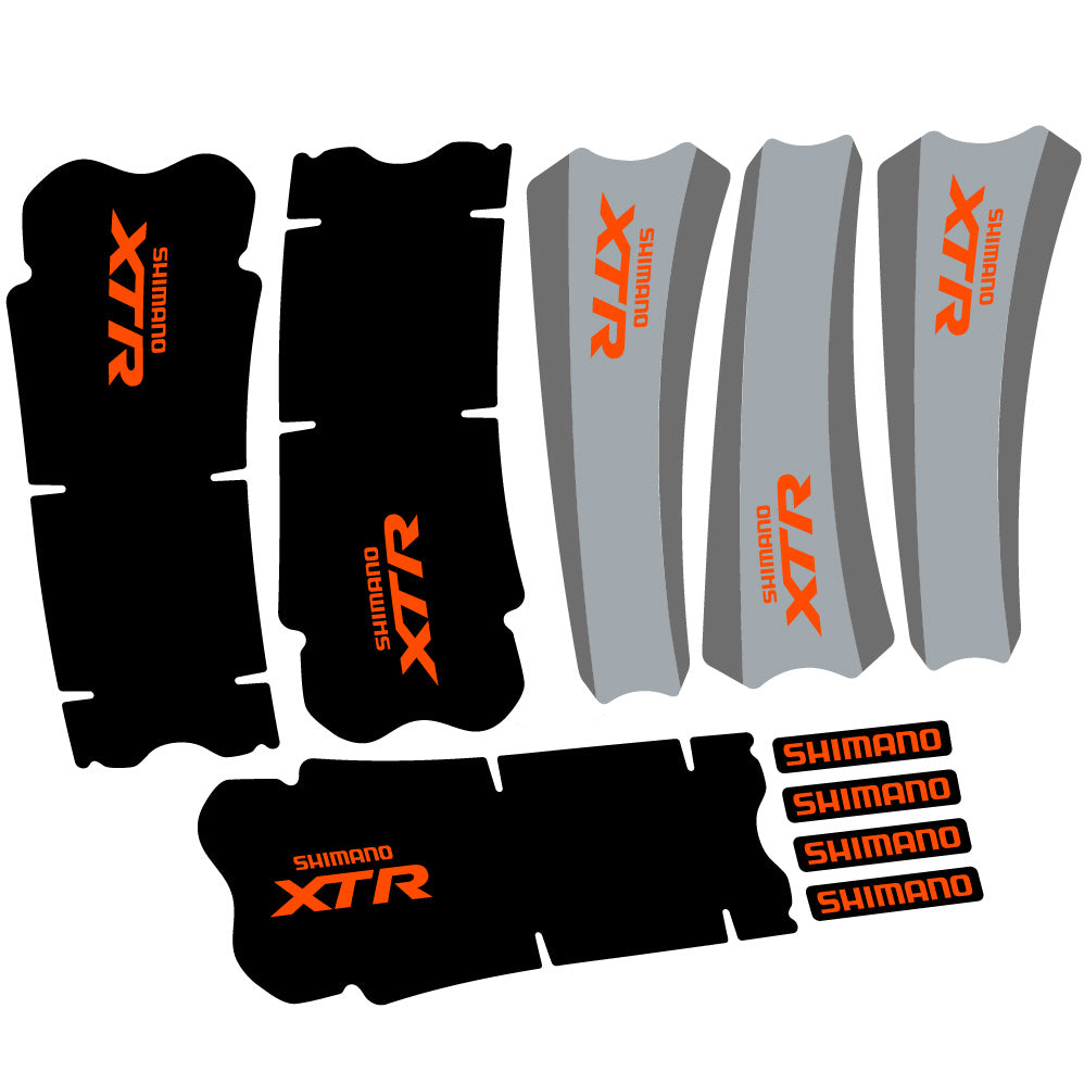 Autocollant Shimano XTR M970, Pédalier, Vélo vinyle autocollant