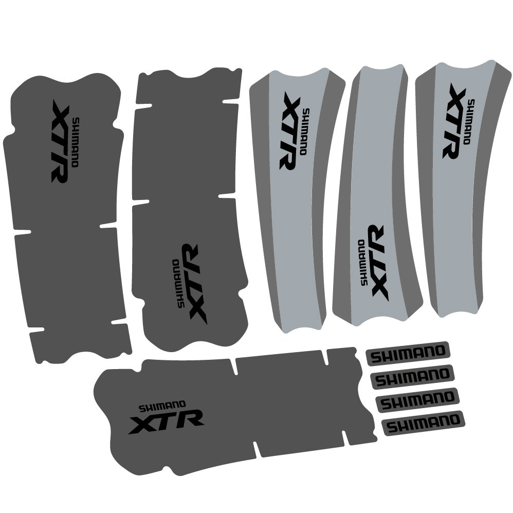 Autocollant Shimano XTR M970, Pédalier, Vélo vinyle autocollant