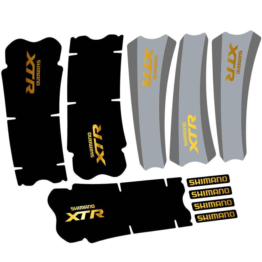 Autocollant Shimano XTR M970, Pédalier, Vélo vinyle autocollant