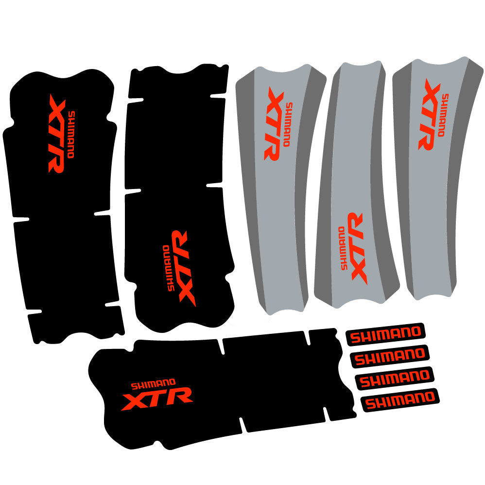 Autocollant Shimano XTR M970, Pédalier, Vélo vinyle autocollant
