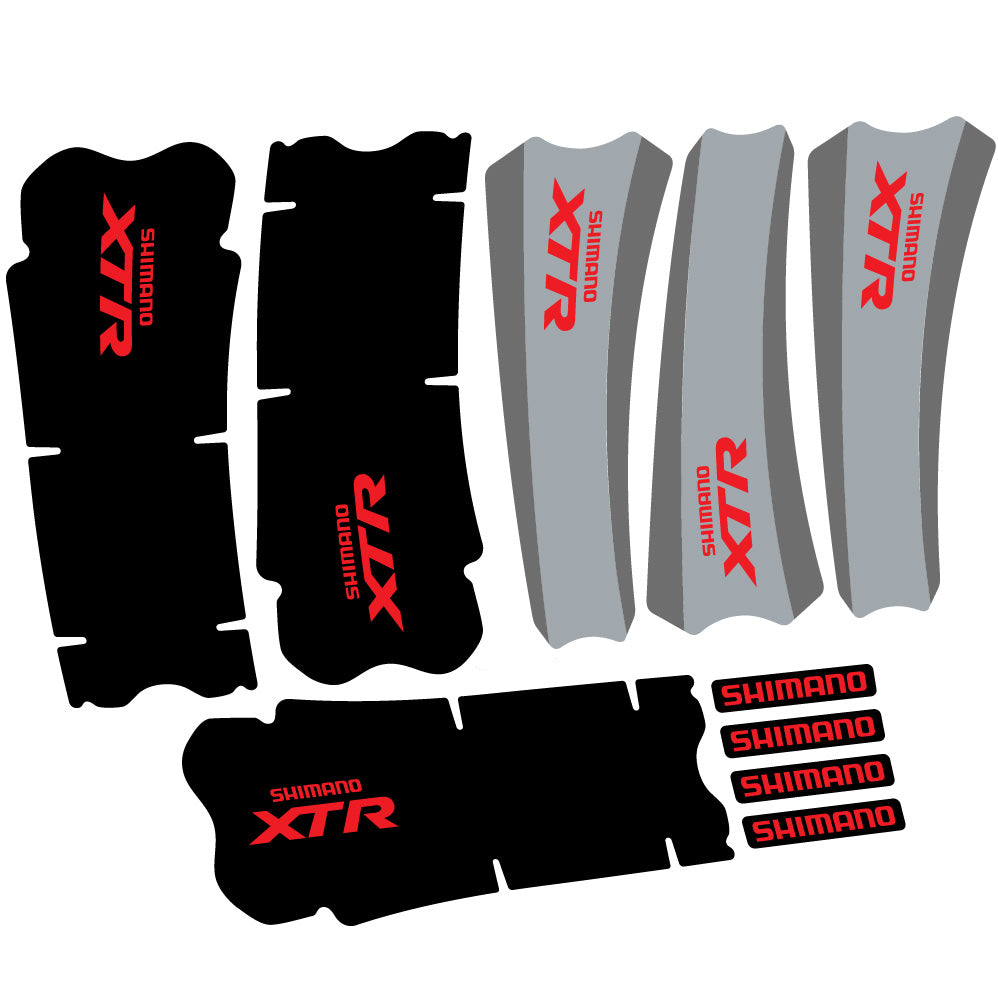 Autocollant Shimano XTR M970, Pédalier, Vélo vinyle autocollant
