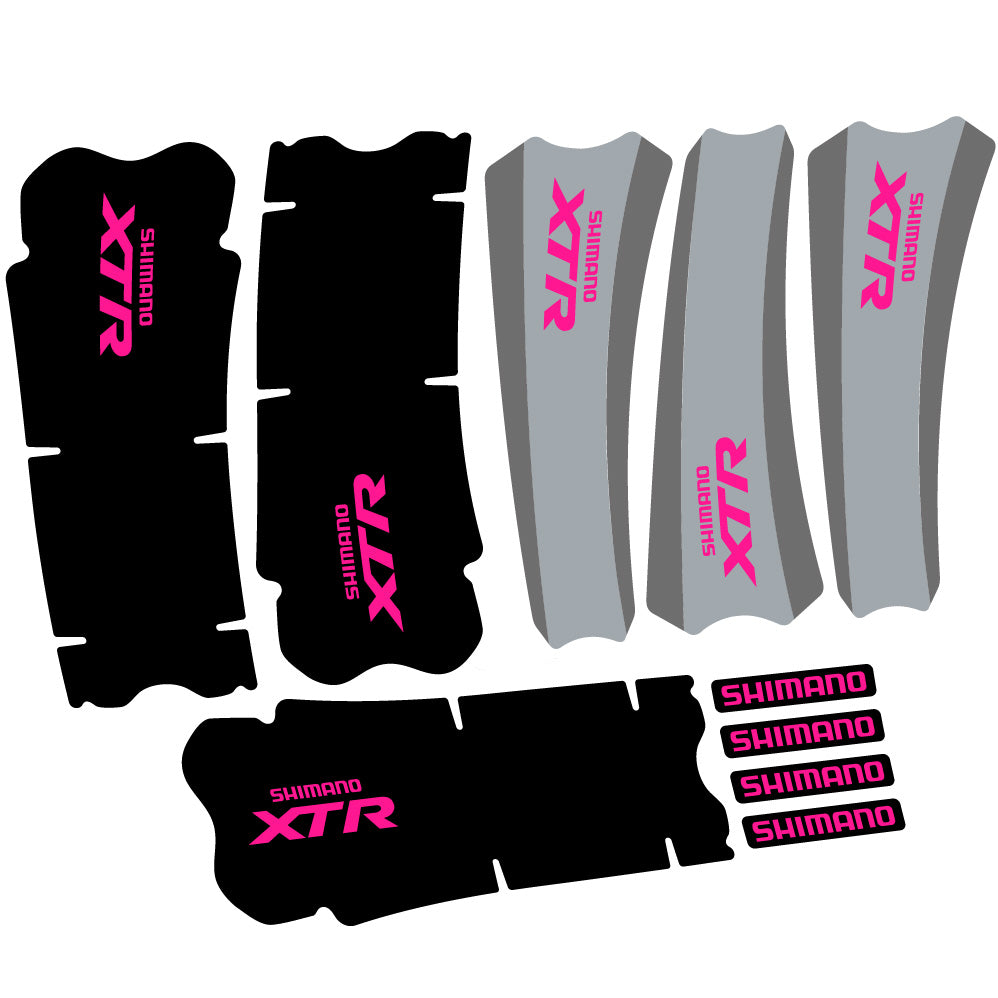 Autocollant Shimano XTR M970, Pédalier, Vélo vinyle autocollant