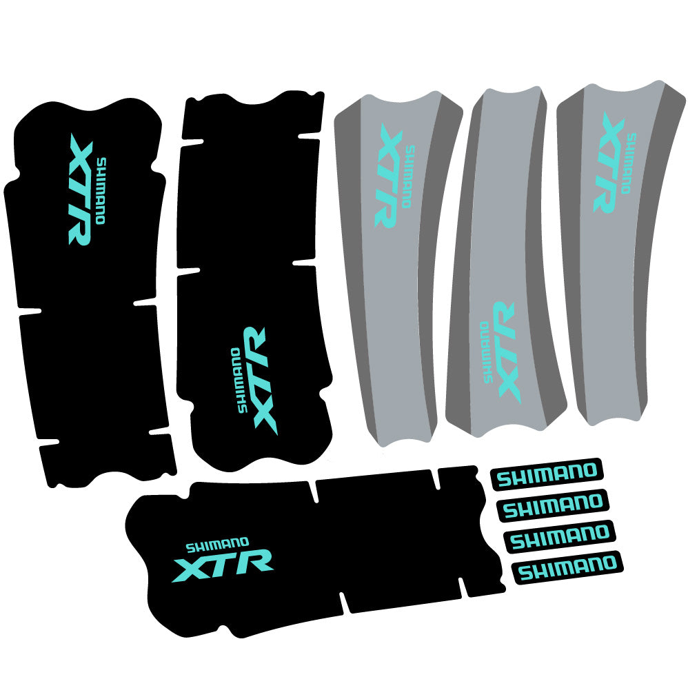 Autocollant Shimano XTR M970, Pédalier, Vélo vinyle autocollant