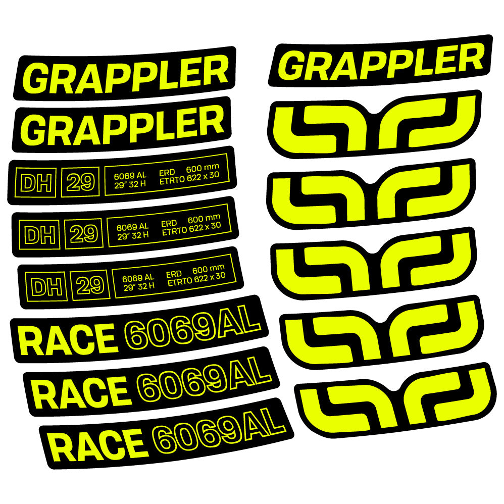 Autocollant E-Thirteen Grappler Race Alloy Downhill, Roues VTT 29, Autocollant Vélo vinyle