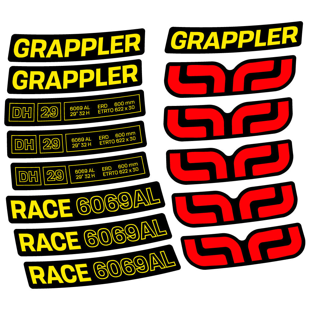 Autocollant E-Thirteen Grappler Race Alloy Downhill, Roues VTT 29, Autocollant Vélo vinyle