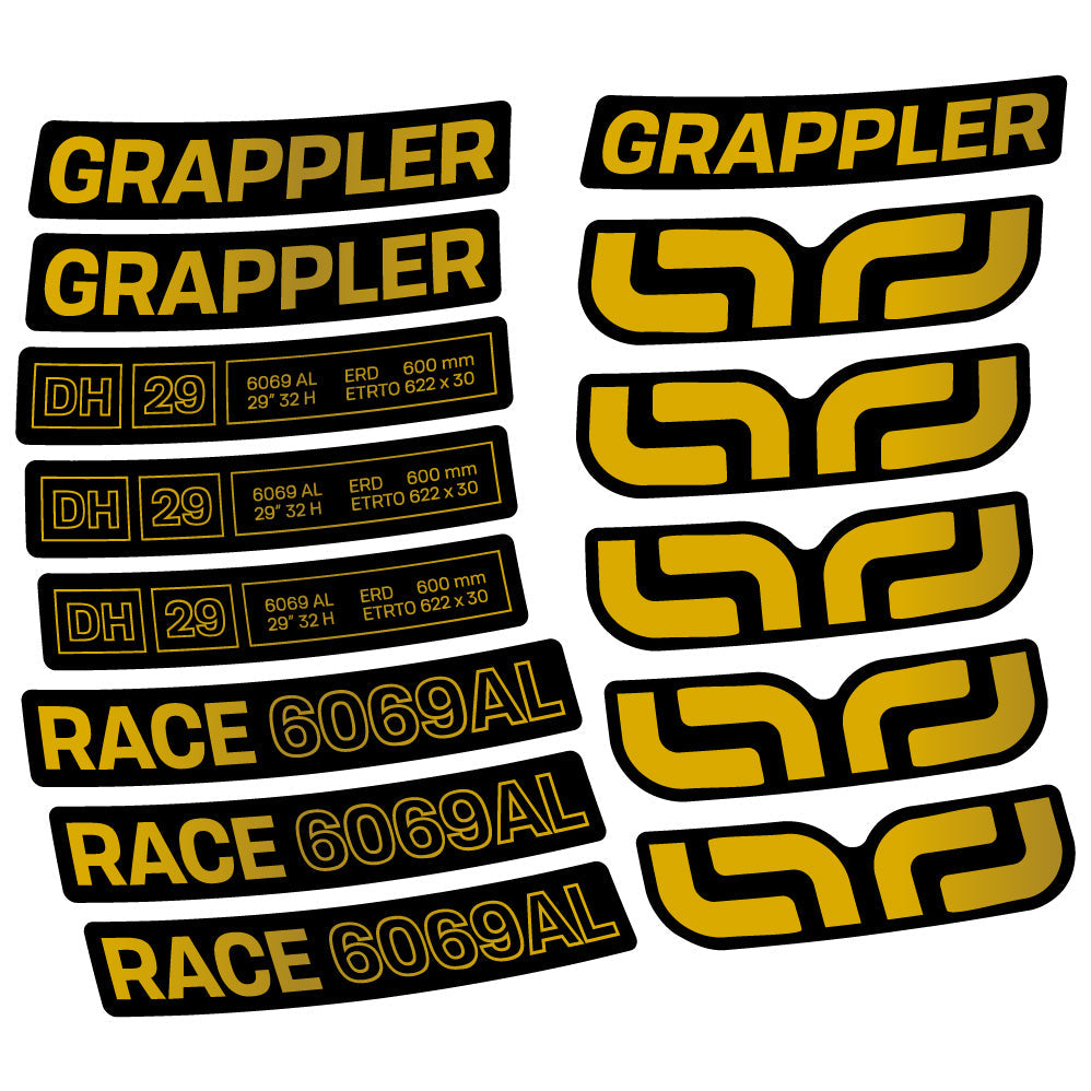 Autocollant E-Thirteen Grappler Race Alloy Downhill, Roues VTT 29, Autocollant Vélo vinyle