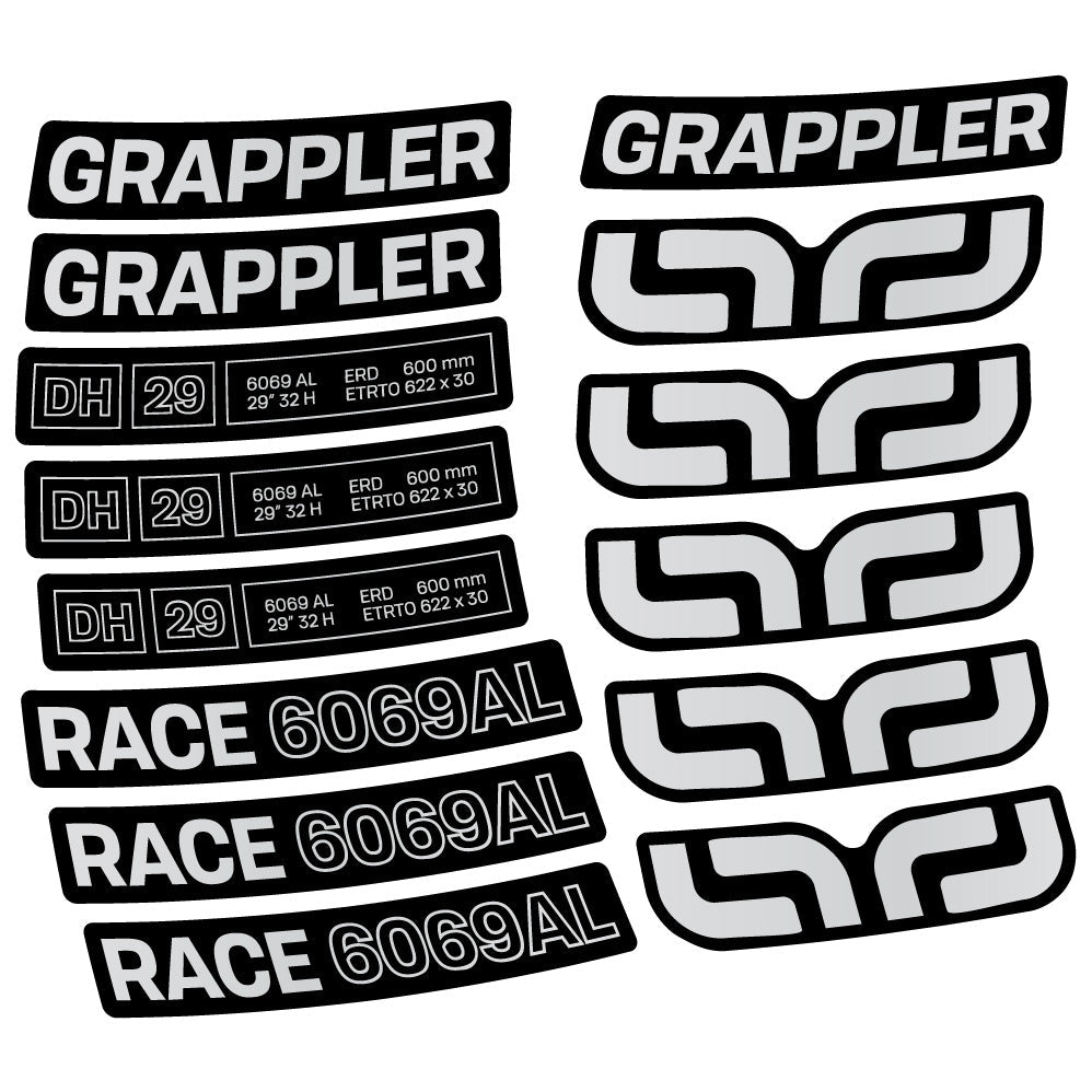 Autocollant E-Thirteen Grappler Race Alloy Downhill, Roues VTT 29, Autocollant Vélo vinyle
