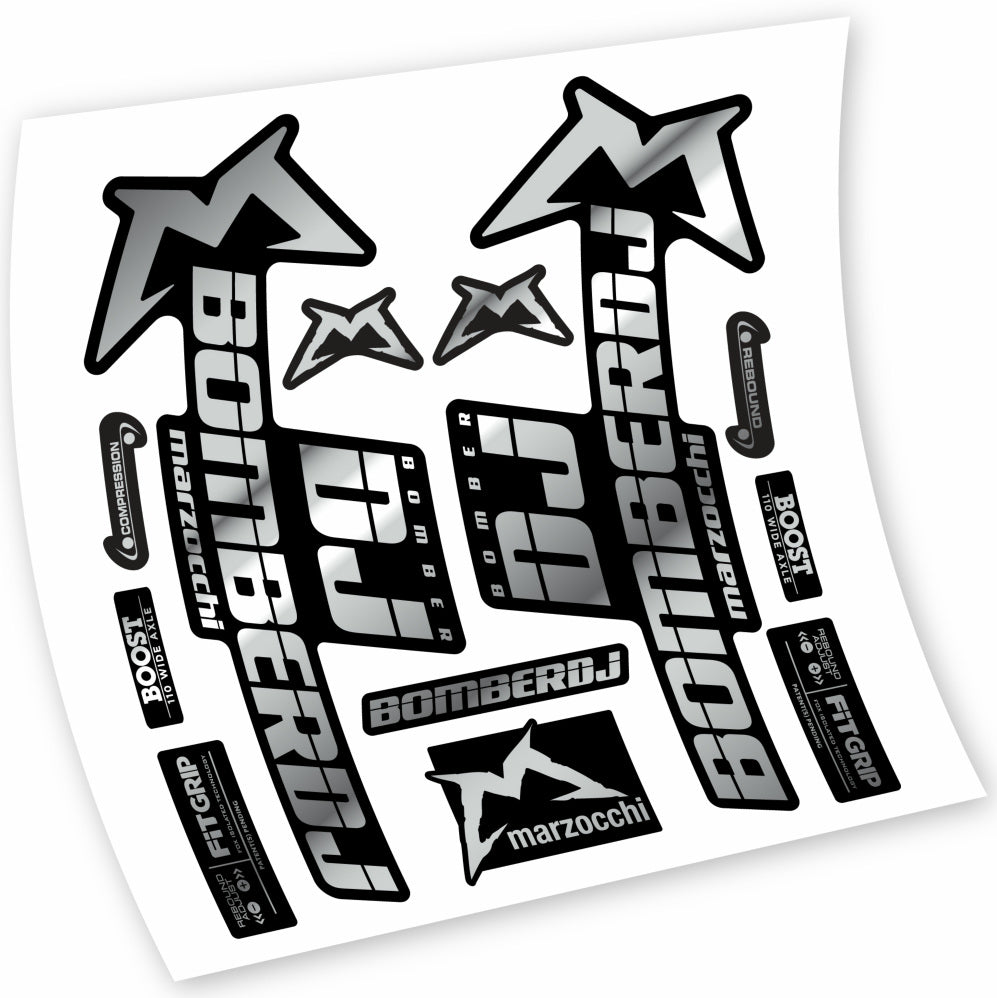 Autocollant Marzocchi Bomber DJ 2021, Fourche 29, Vélo vinyle sticker