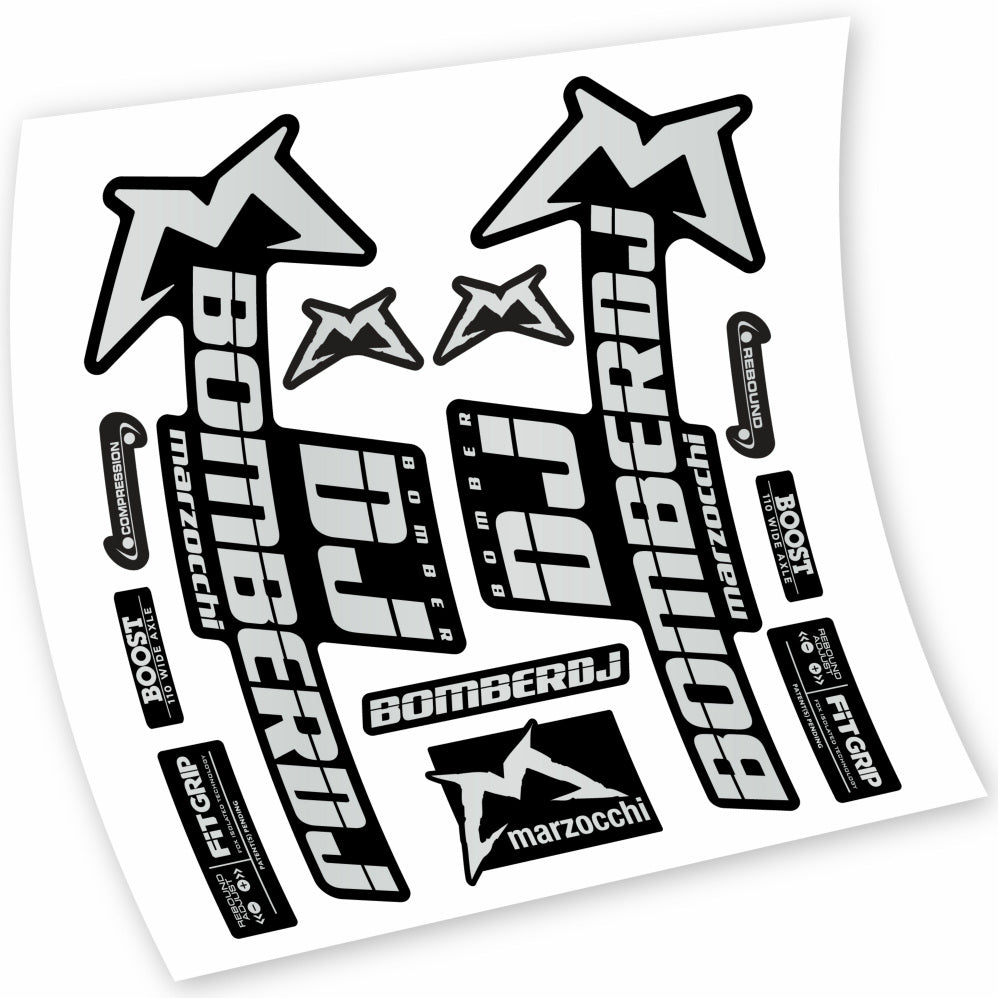 Autocollant Marzocchi Bomber DJ 2021, Fourche 29, Vélo vinyle sticker