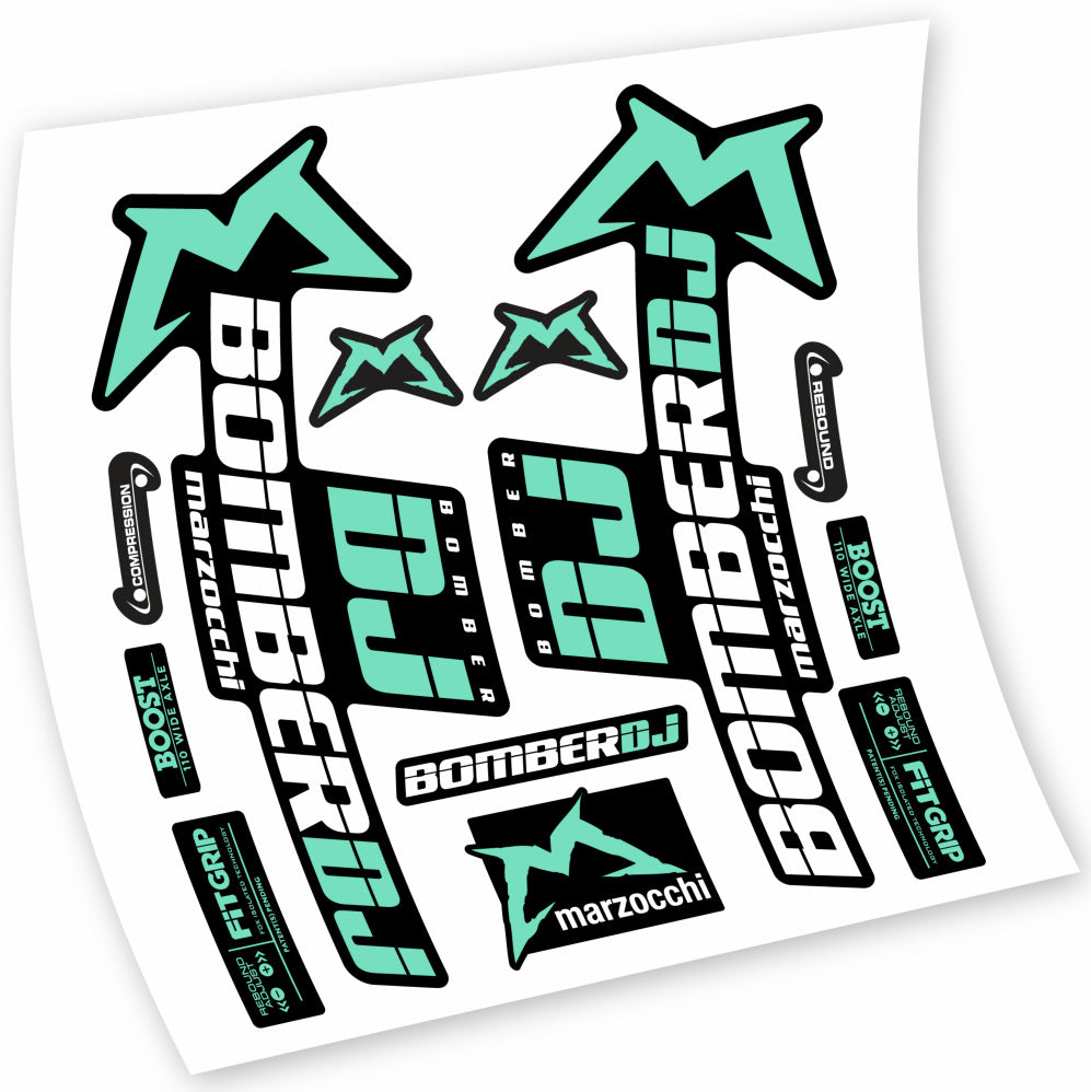 Autocollant Marzocchi Bomber DJ 2021, Fourche 29, Vélo vinyle sticker