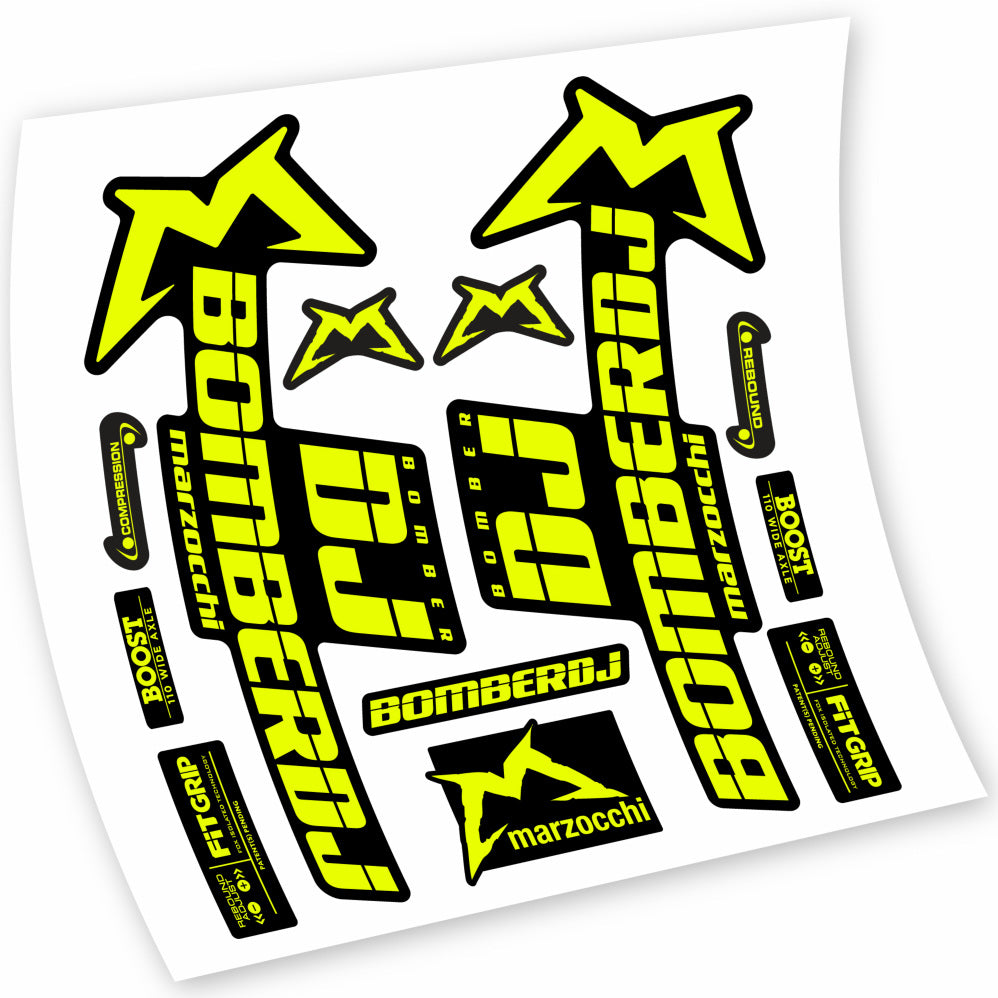 Autocollant Marzocchi Bomber DJ 2021, Fourche 29, Vélo vinyle sticker