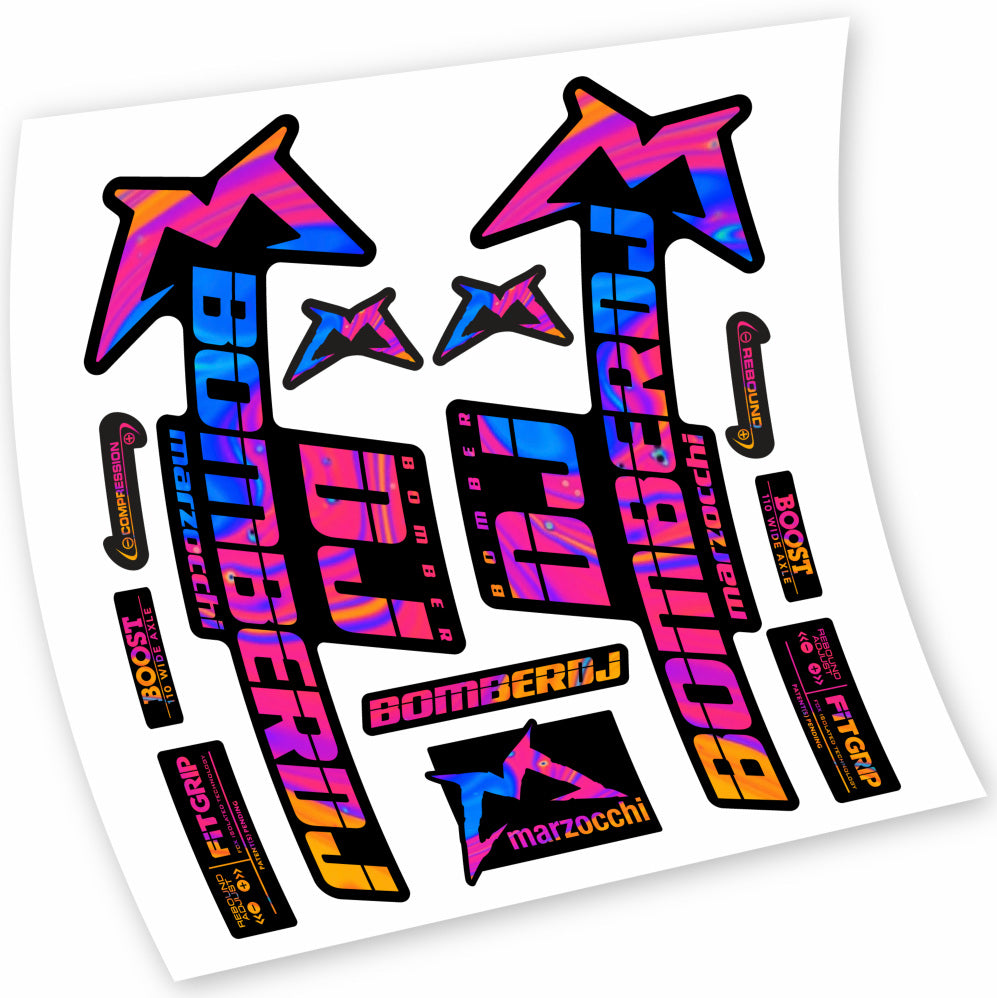 Autocollant Marzocchi Bomber DJ 2021, Fourche 29, Vélo vinyle sticker
