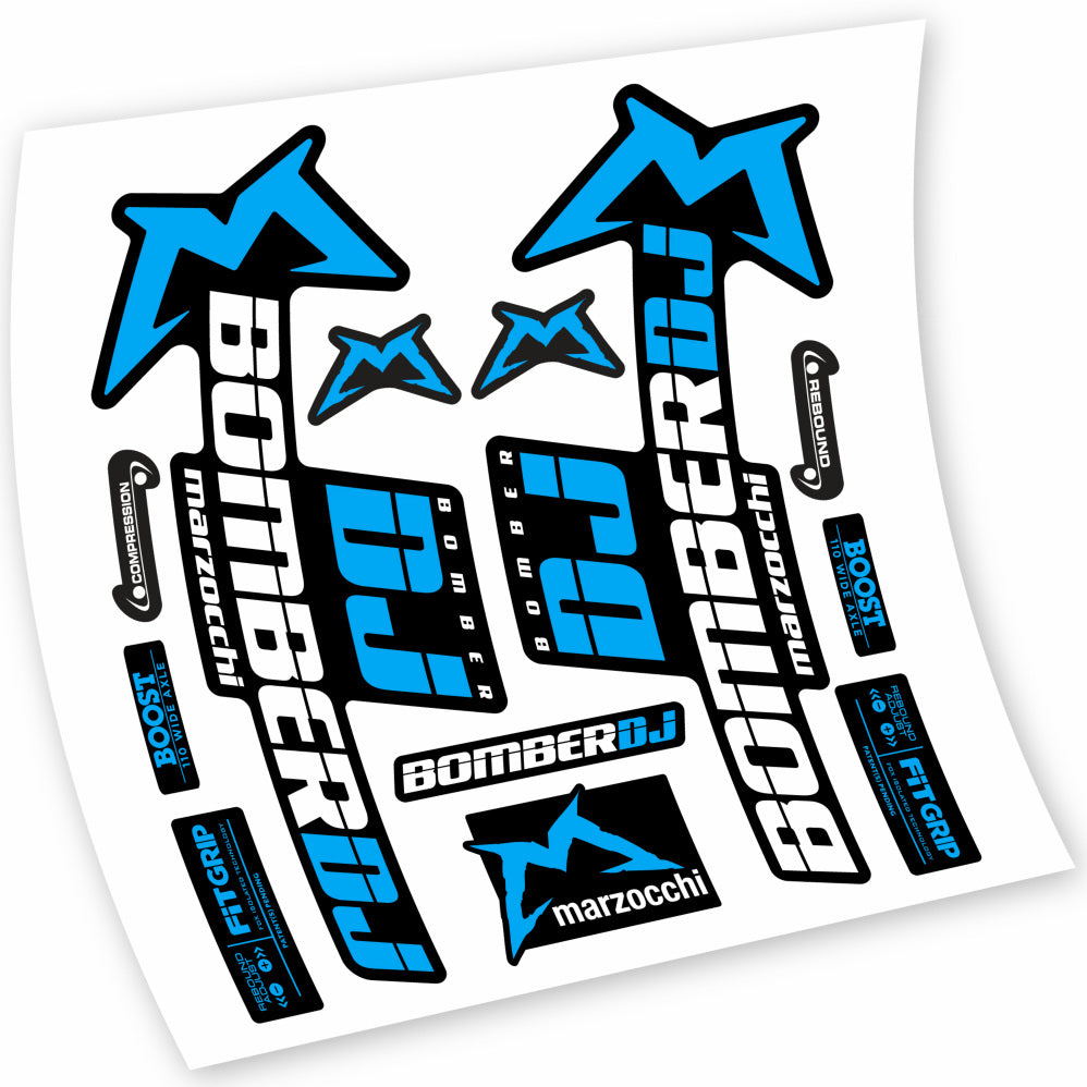 Autocollant Marzocchi Bomber DJ 2021, Fourche 29, Vélo vinyle sticker