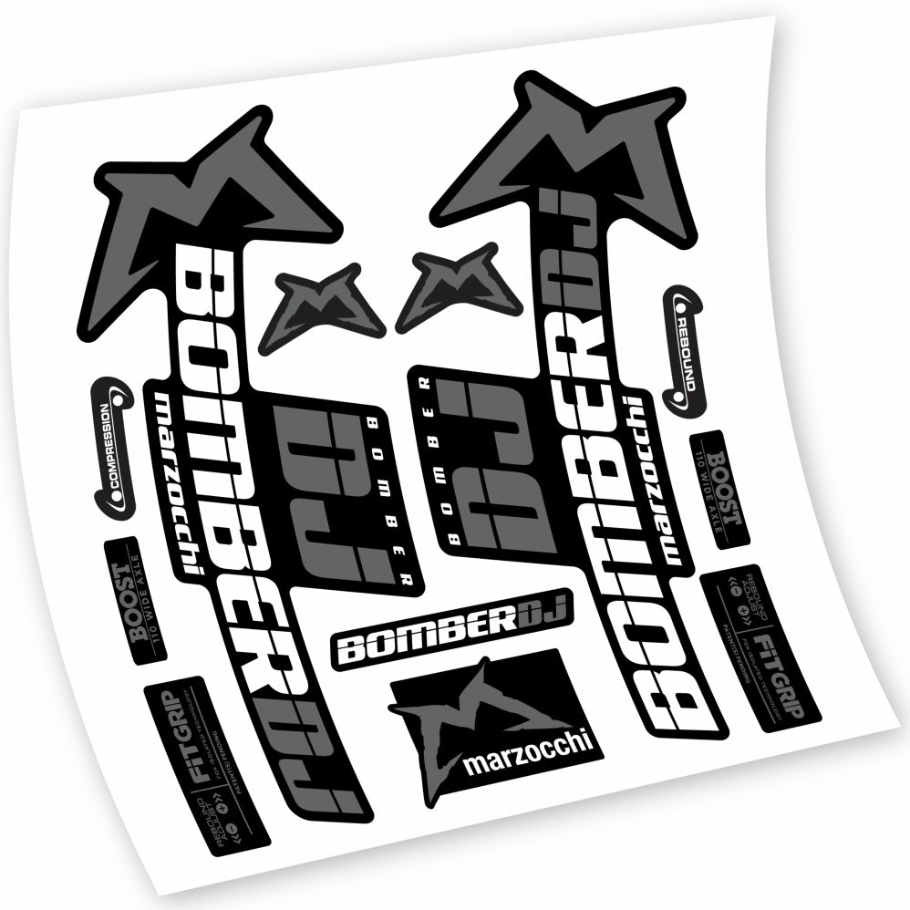Autocollant Marzocchi Bomber DJ 2021, Fourche 29, Vélo vinyle sticker
