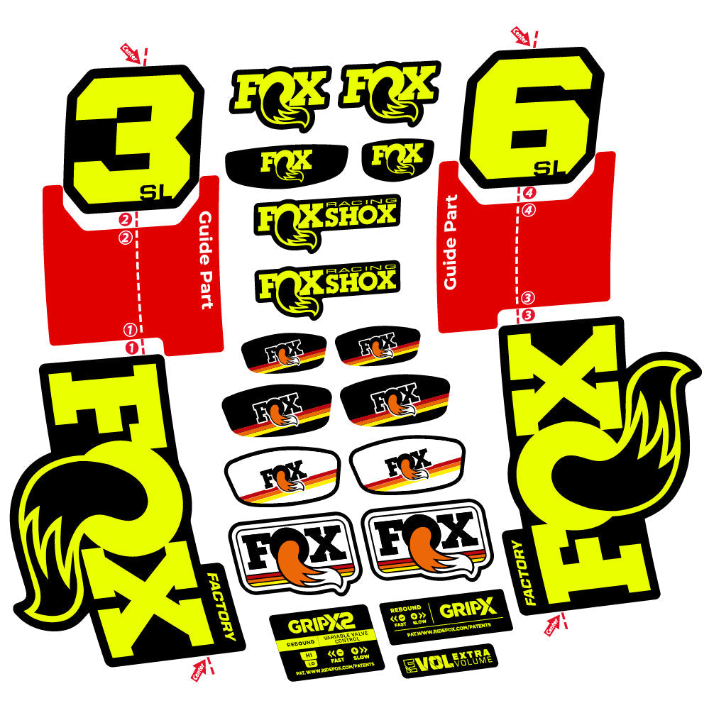 Autocollant Fox 36 SL Factory, Fourche 29, Autocollant Vélo vinyle