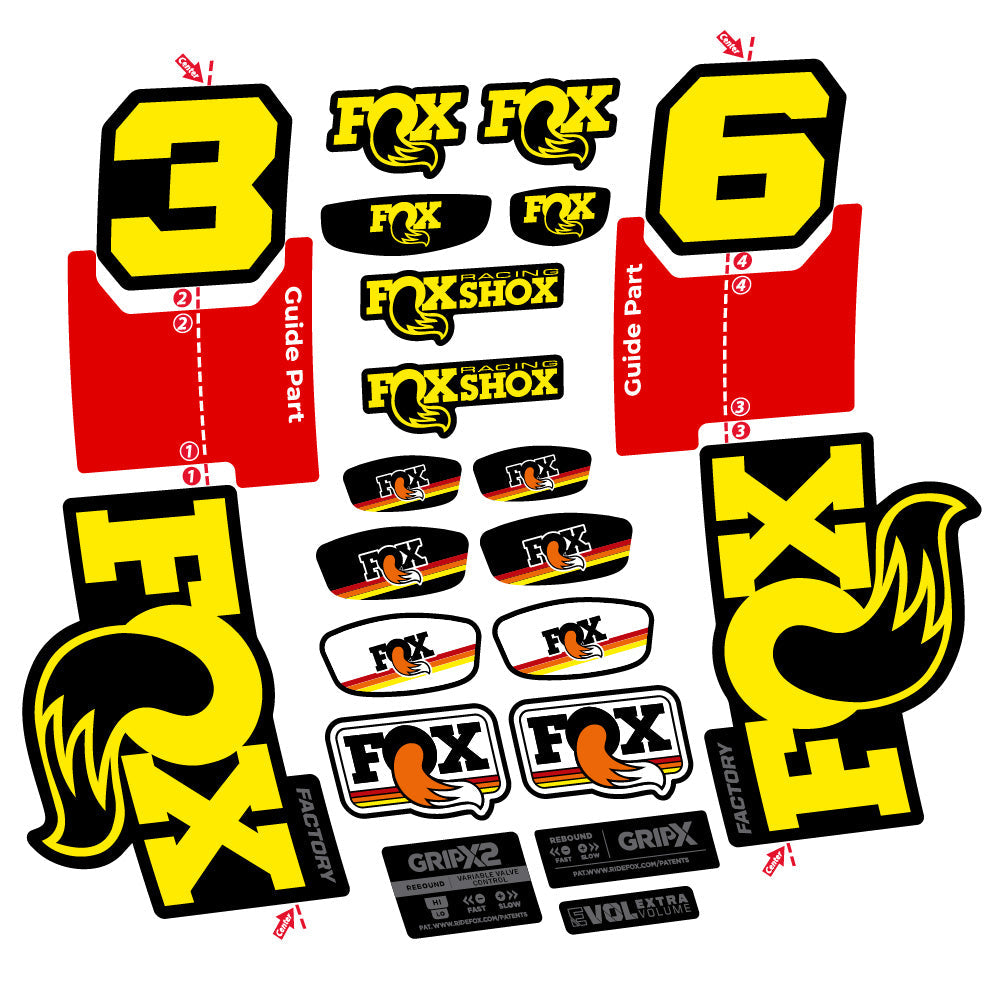 Autocollant Fox 36 Factory, Fourche 29, Autocollant Vélo vinyle