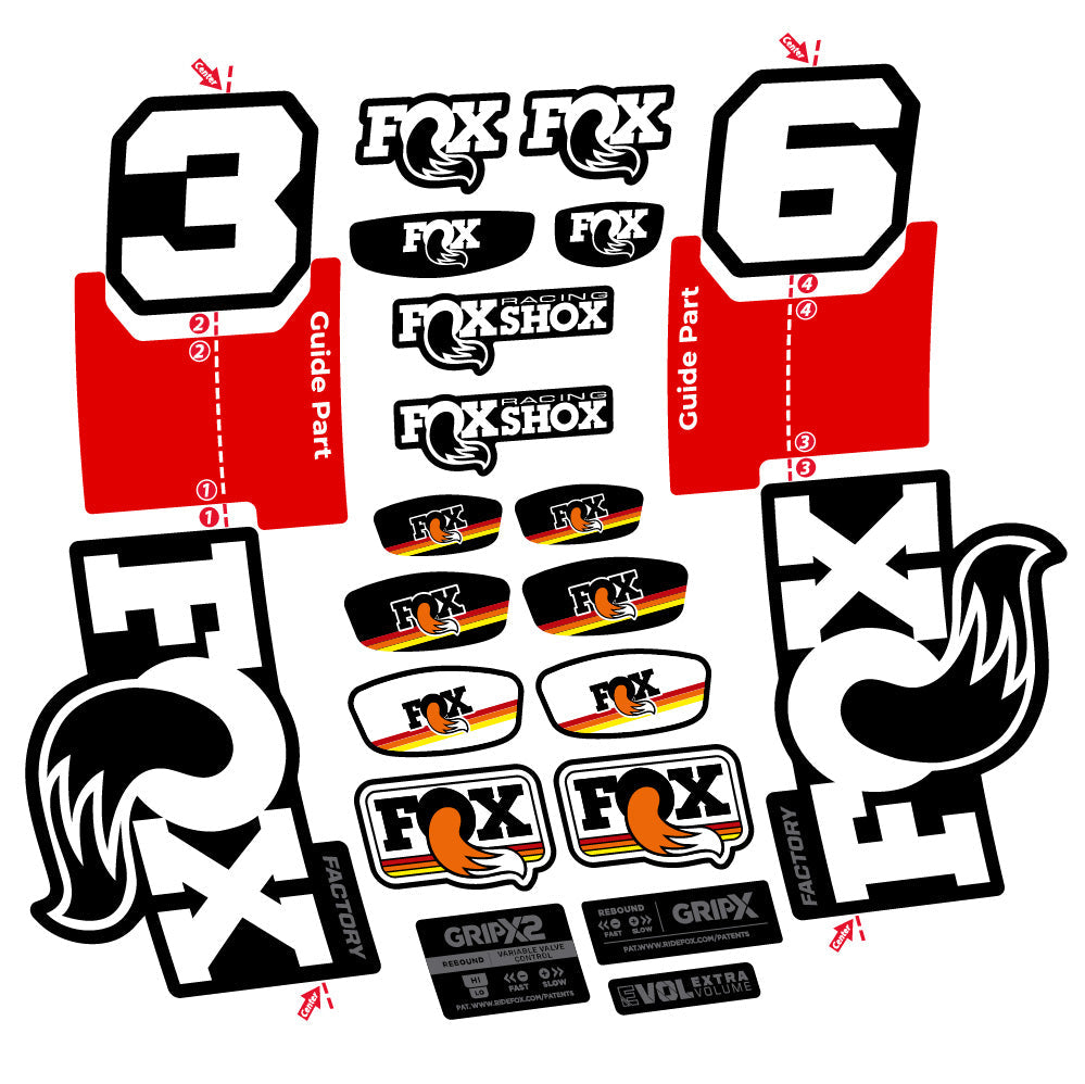 Autocollant Fox 36 Factory, Fourche 29, Autocollant Vélo vinyle
