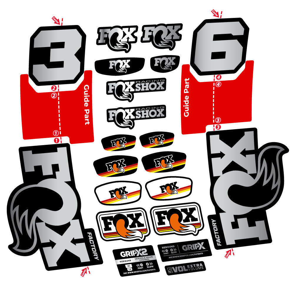 Autocollant Fox 36 Factory, Fourche 29, Autocollant Vélo vinyle