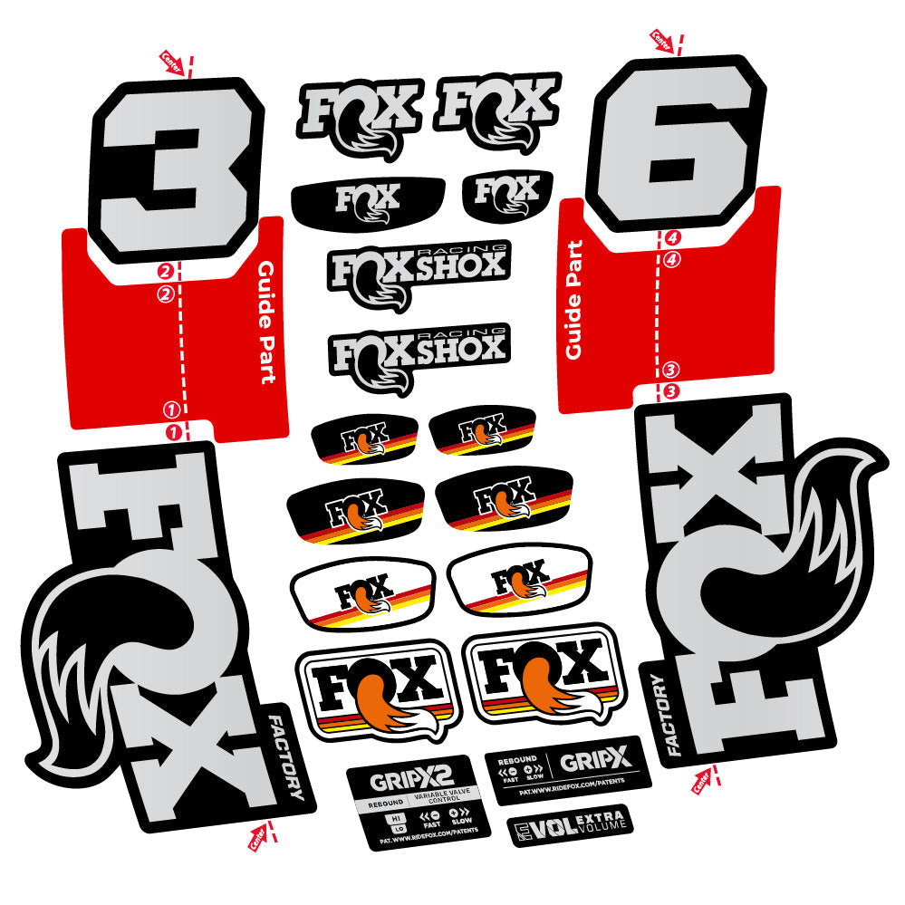 Autocollant Fox 36 Factory, Fourche 29, Autocollant Vélo vinyle