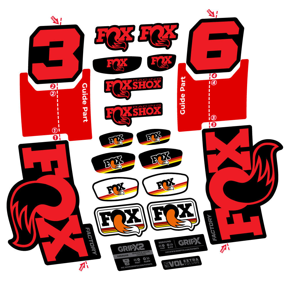 Autocollant Fox 36 Factory, Fourche 29, Autocollant Vélo vinyle