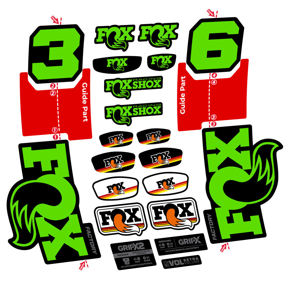 Autocollant Fox 36 Factory, Fourche 29, Autocollant Vélo vinyle