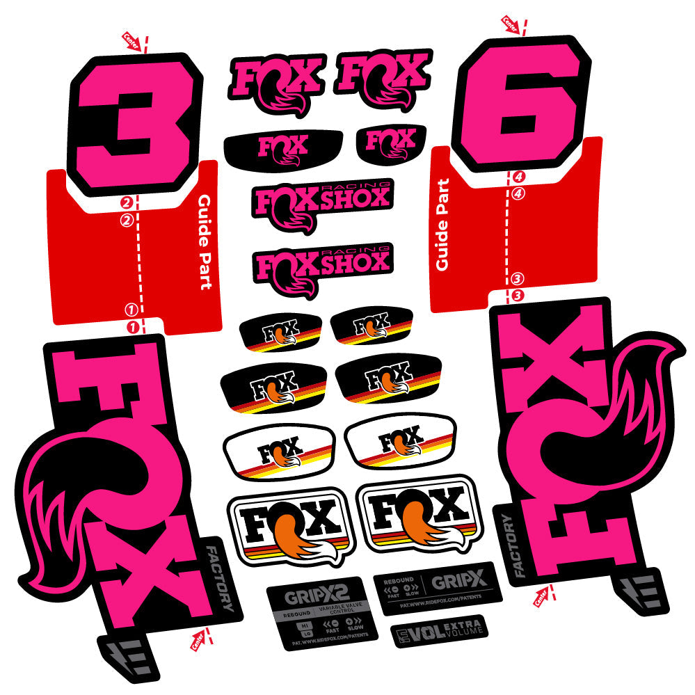 Autocollant Fox 36 Factory E-Optimized, Fourche 29, Autocollant Vélo vinyle