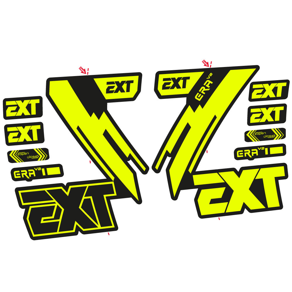 Autocollant EXT Era V2, Fourche 29, Vélo vinyle autocollant