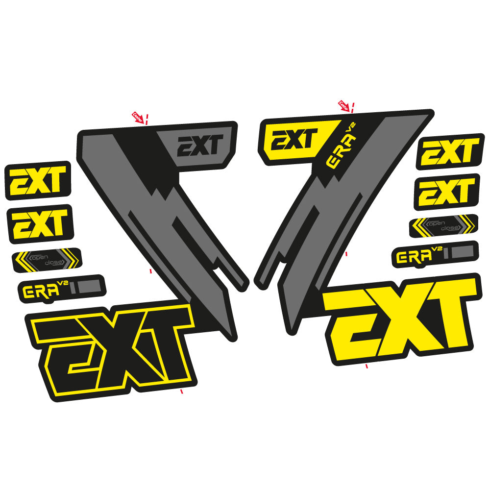 Autocollant EXT Era V2, Fourche 29, Vélo vinyle autocollant