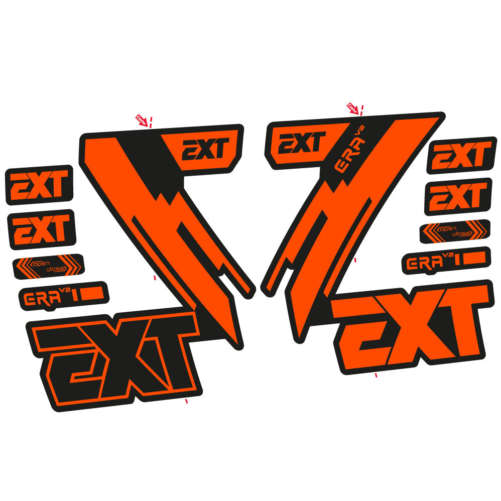 Autocollant EXT Era V2, Fourche 29, Vélo vinyle autocollant
