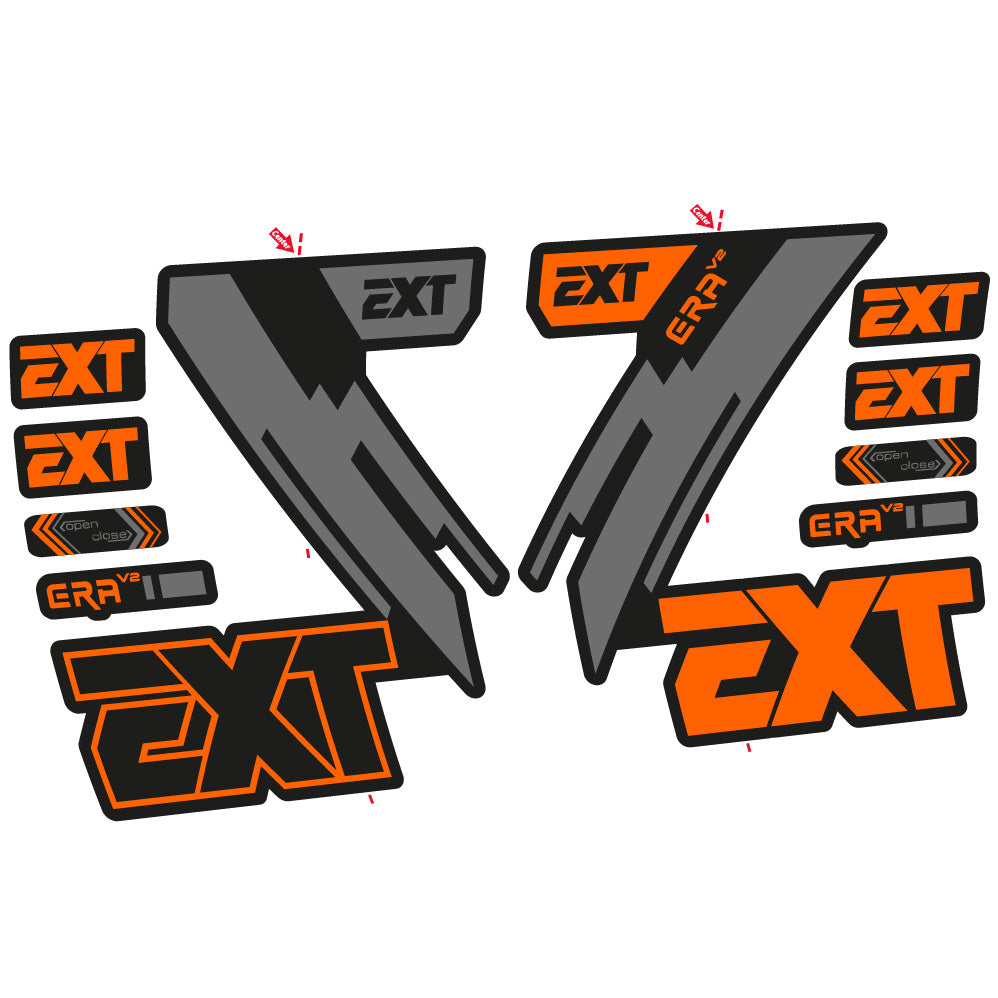 Autocollant EXT Era V2, Fourche 29, Vélo vinyle autocollant