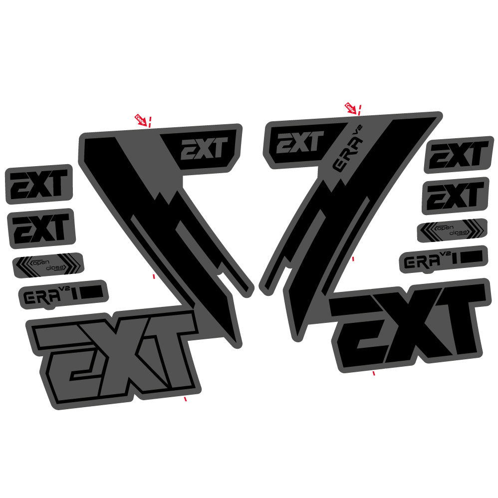 Autocollant EXT Era V2, Fourche 29, Vélo vinyle autocollant