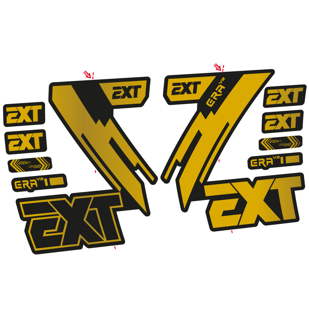 Autocollant EXT Era V2, Fourche 29, Vélo vinyle autocollant