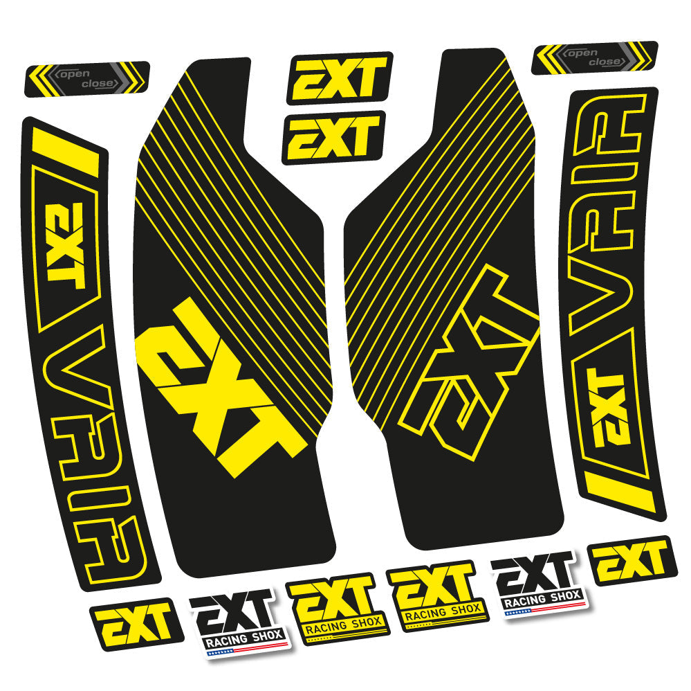 Autocollant EXT Vaia, Fourche 29, Vélo vinyle autocollant