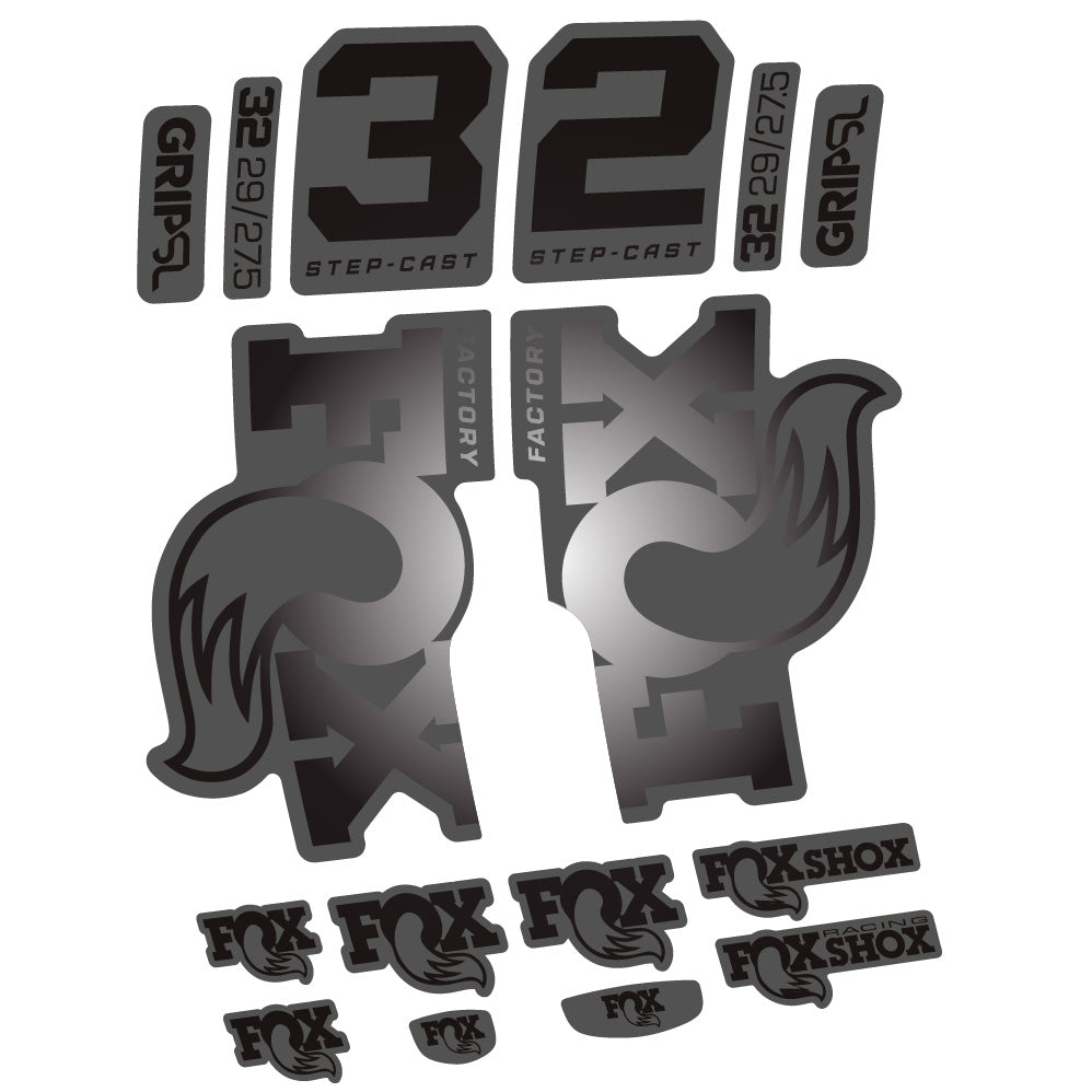 Autocollant Fox 32 Factory SC 2025, Fourche 29, Autocollant Vélo vinyle