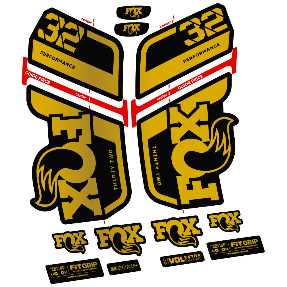 Autocollant Fox 32 Performance 2022 VEC, Vélo Fourche, Vinyle sticker